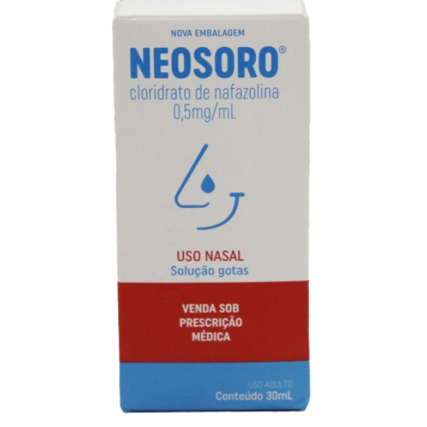 NEOSORO - CLORIDRATO DE NAFAZOLINA 0,5mg/ml COM 30 ML